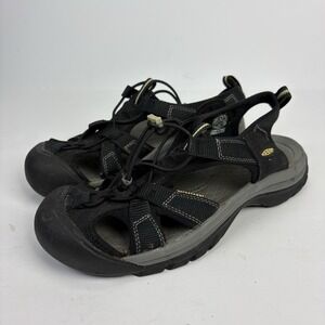 KEEN Closed Toe Water Sandal Mens 9 Black Waterproof Hiking Trail Venice H2 43